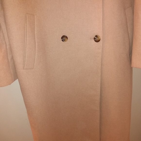 NWOT $258 Ann Taylor Size Large Wool Blend Oversized Crew Neck Coat Tan - Picture 9 of 11